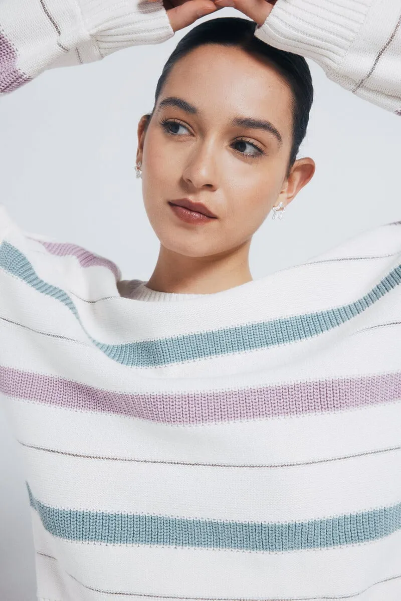 Lurex striped sweater