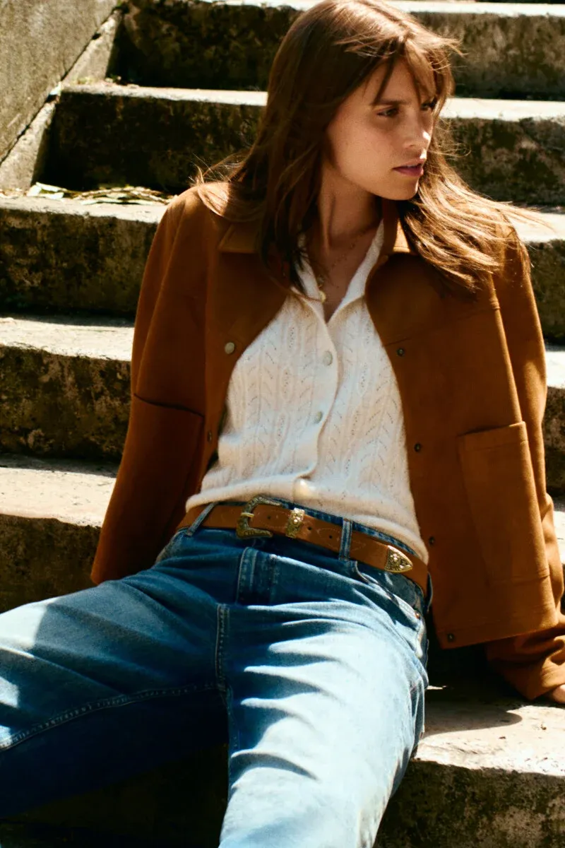 Cardigan pointelle