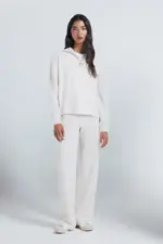 Zip-up turtleneck sweatshirt