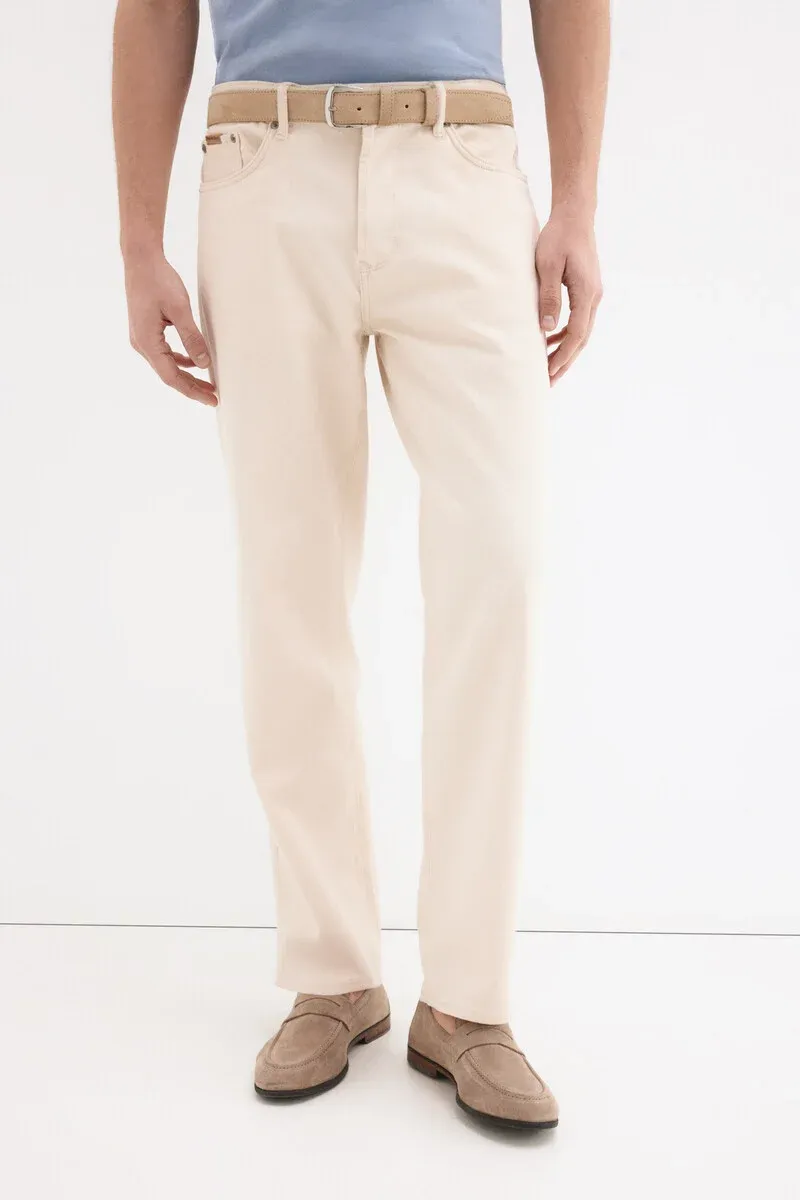 New straight ecru jeans