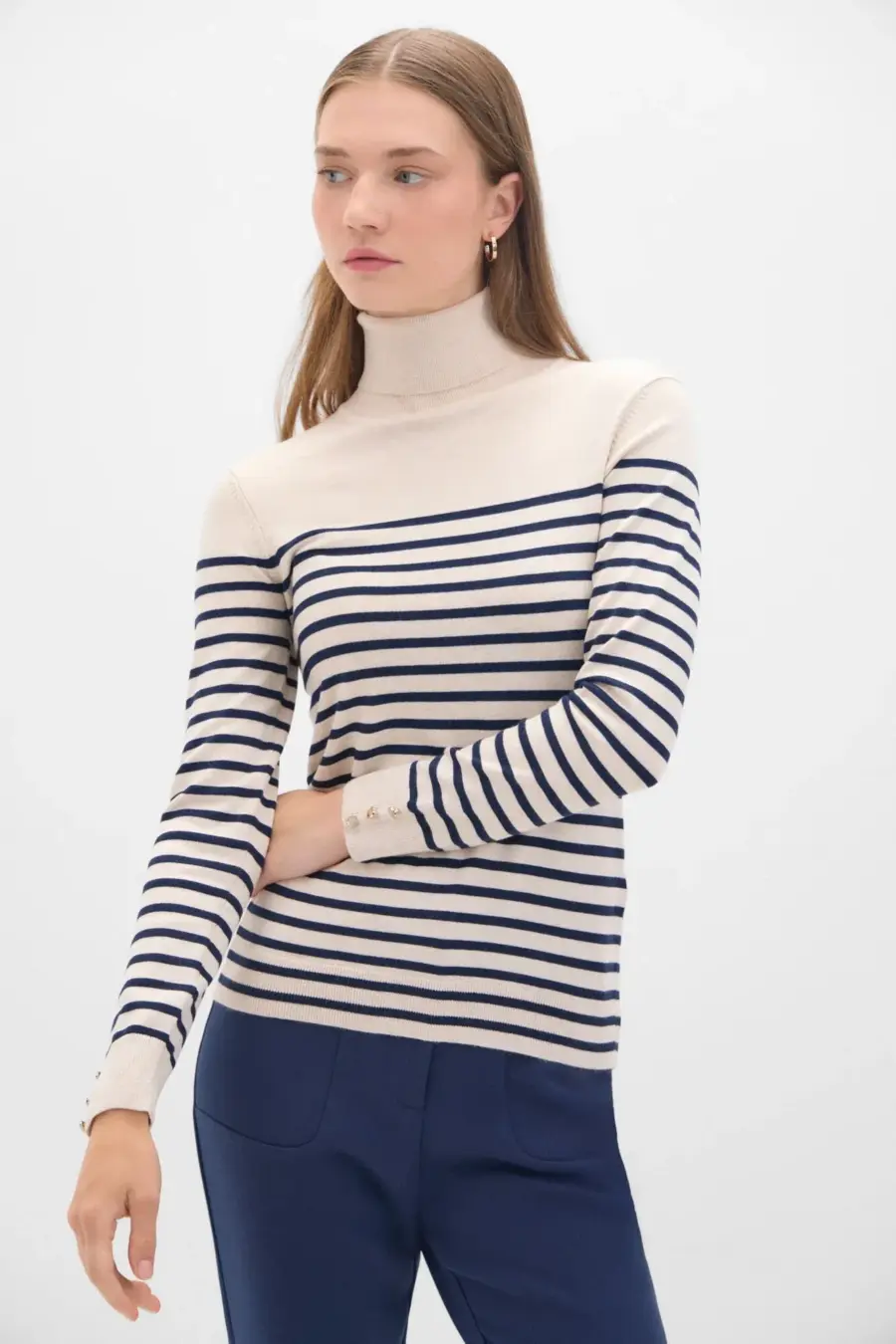 Bicolor Striped Sweater