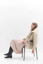 Jacket with  faux fur collar