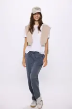 Circular knit jogger pants