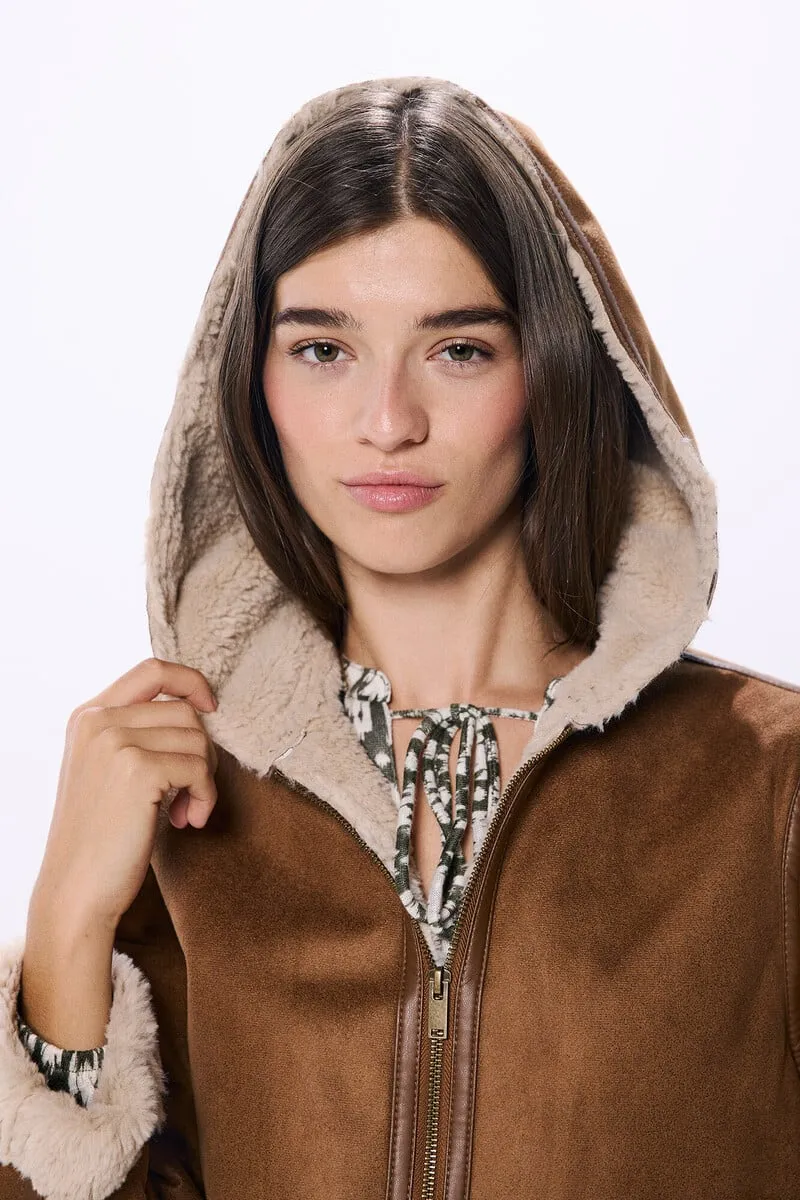Double-sided hooded coat