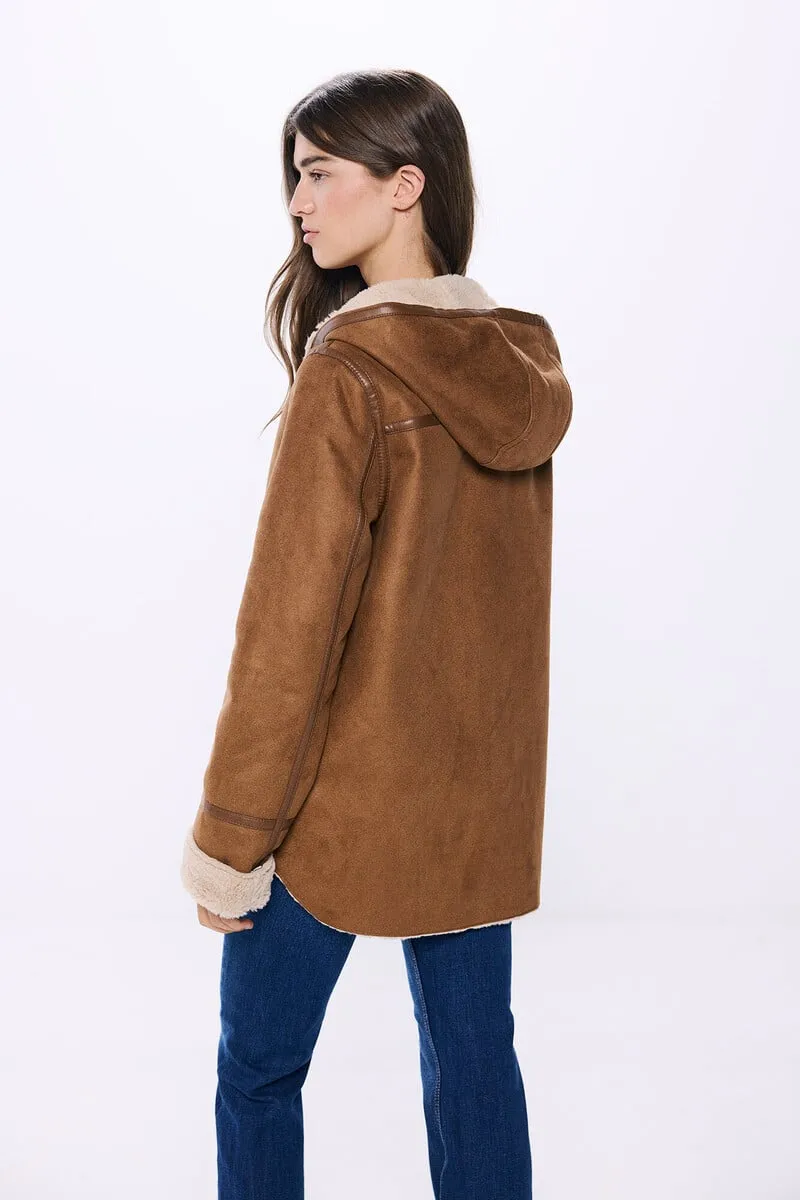 Double-sided hooded coat