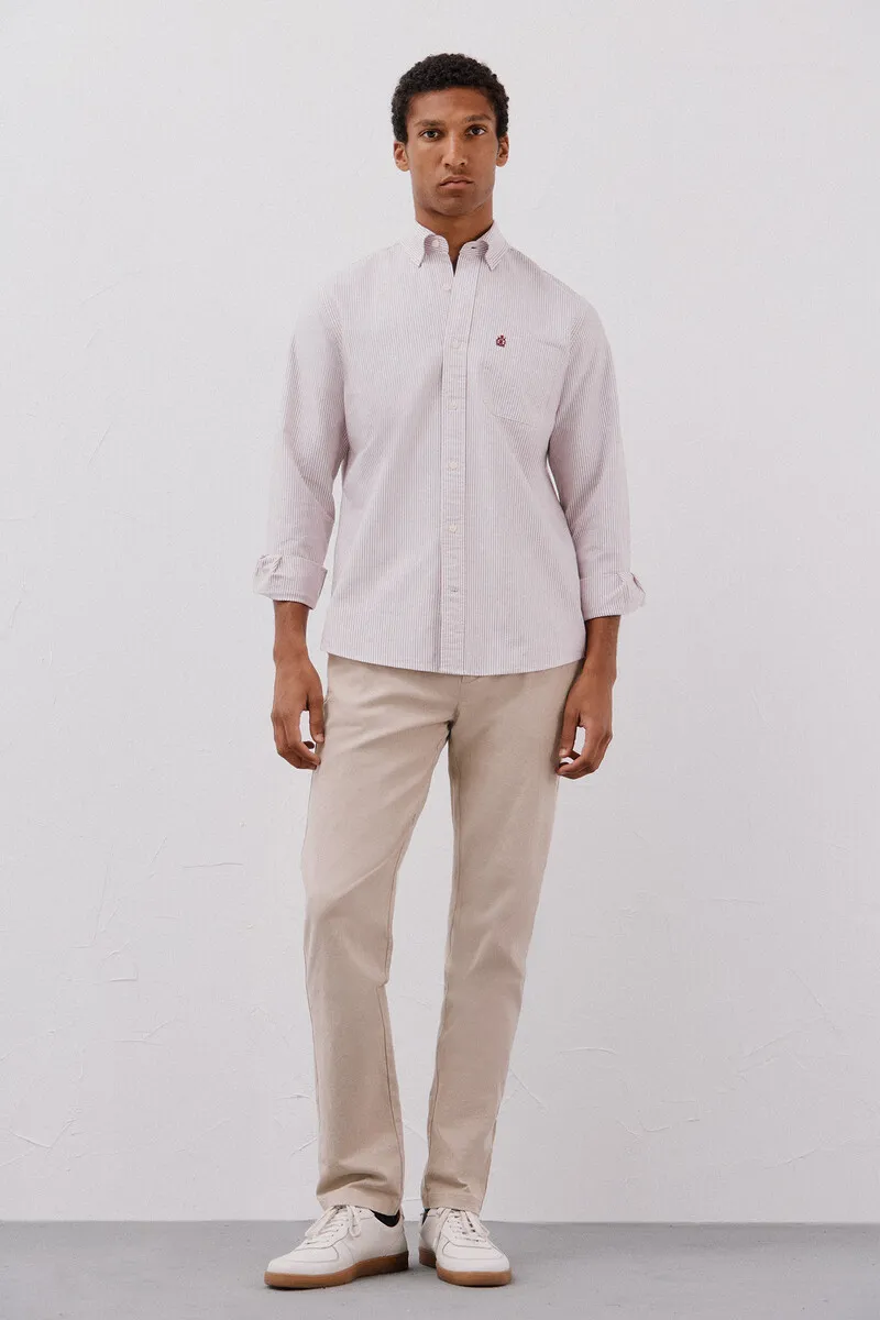 Candle stripe oxford shirt
