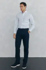 Chino regular fit texture