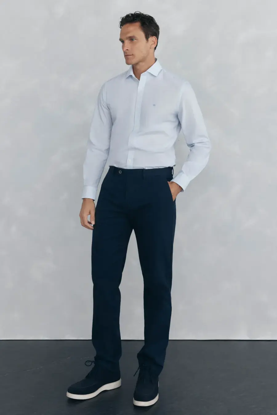 Chino regular fit texture