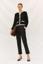 Straight trousers with elasticated back