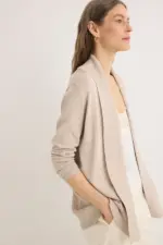 Cardigan with shawl neckline