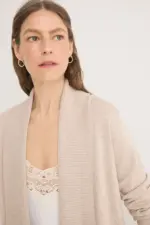 Cardigan with shawl neckline