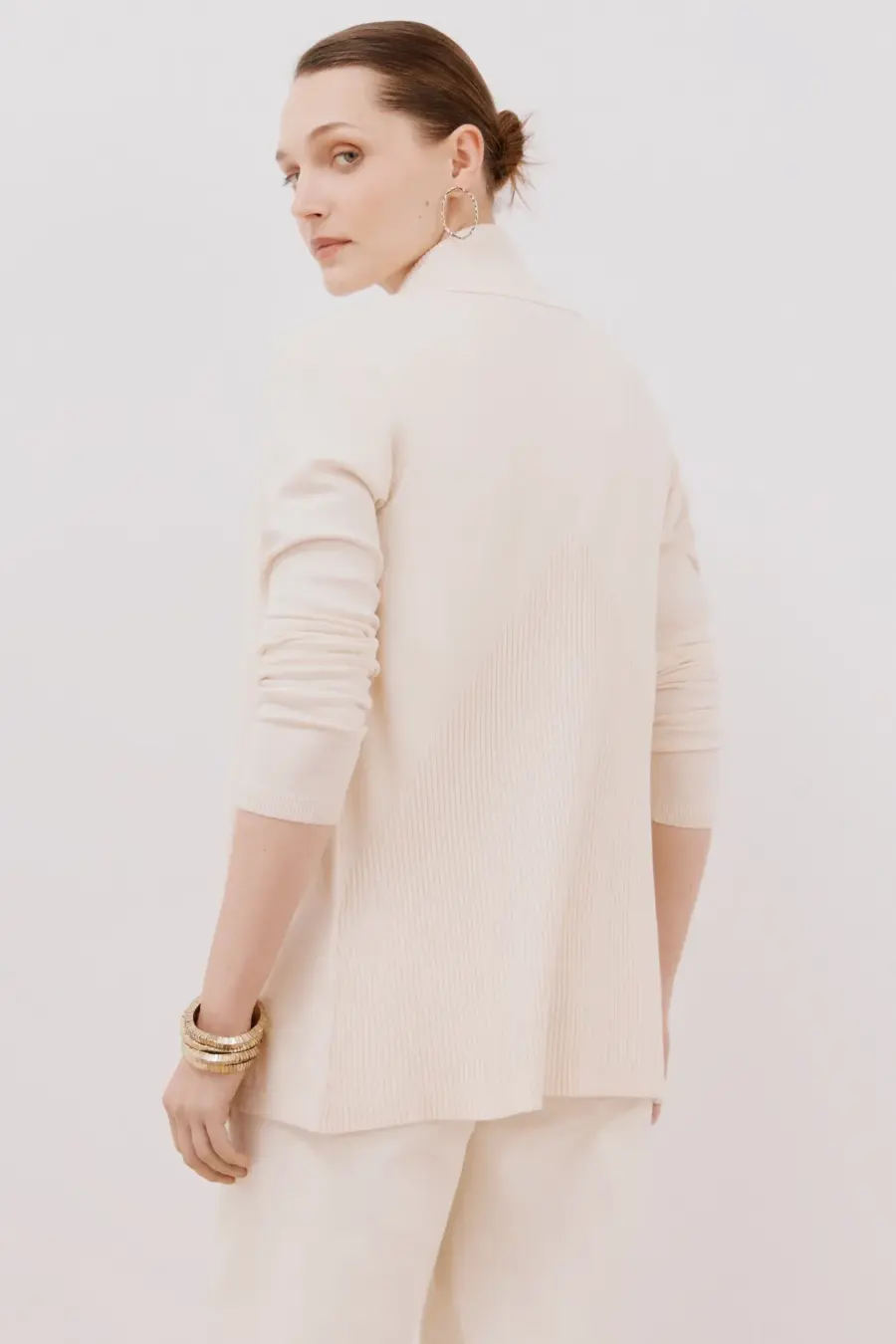 Cardigan with shawl neckline