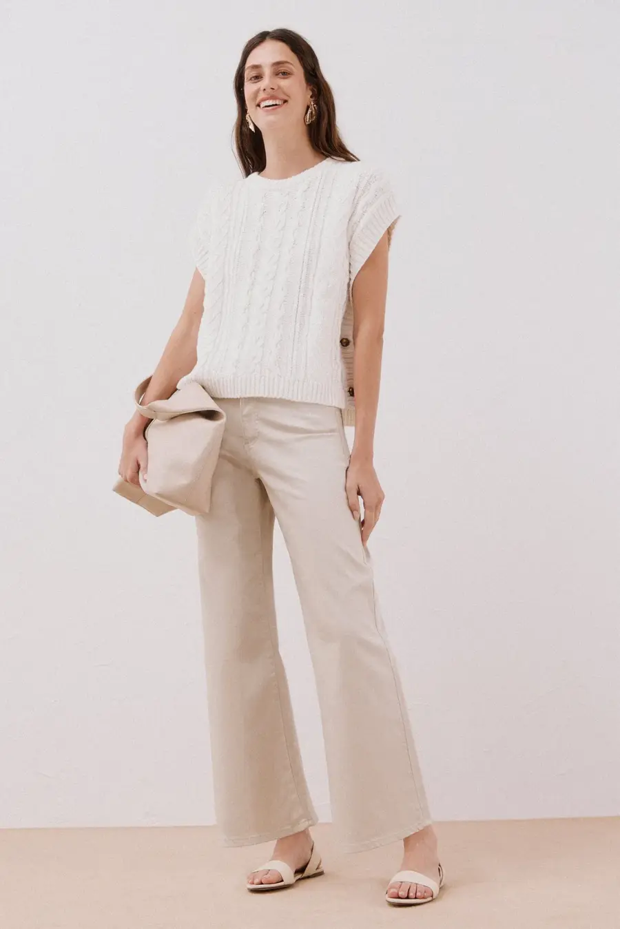 Vest with side buttons