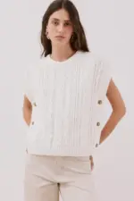 Vest with side buttons