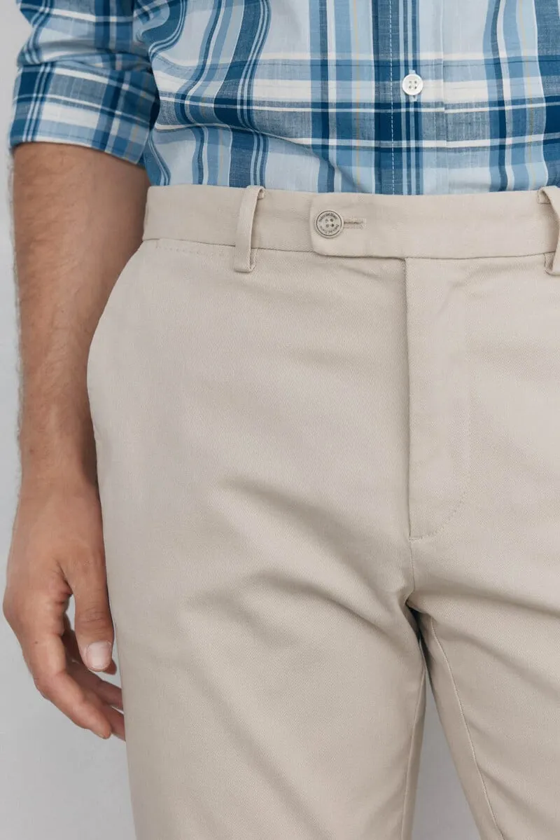 Chino regular fit texture