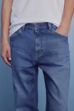 Slim fit micro-printed chino pants