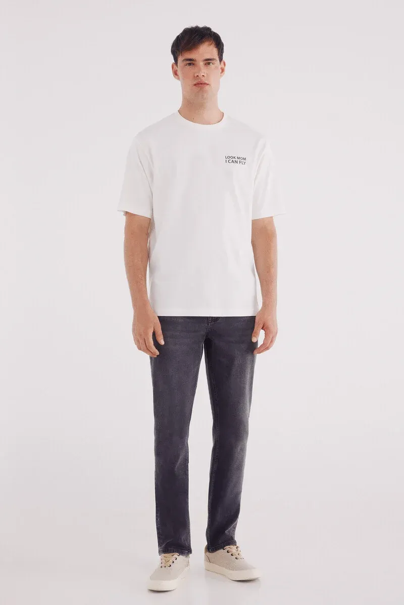 Dark gray slim fit jeans