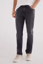 Dark gray slim fit jeans