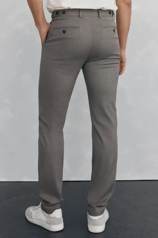 Slim-fit print chino pants