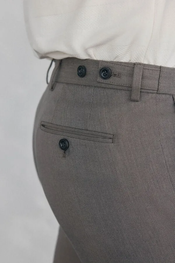 Slim-fit print chino pants