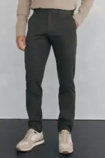 Slim-fit print chino pants