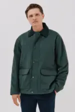 Jacket with combined collar