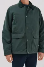 Jacket with combined collar