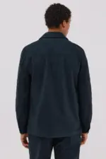 Micro-check cotton overshirt