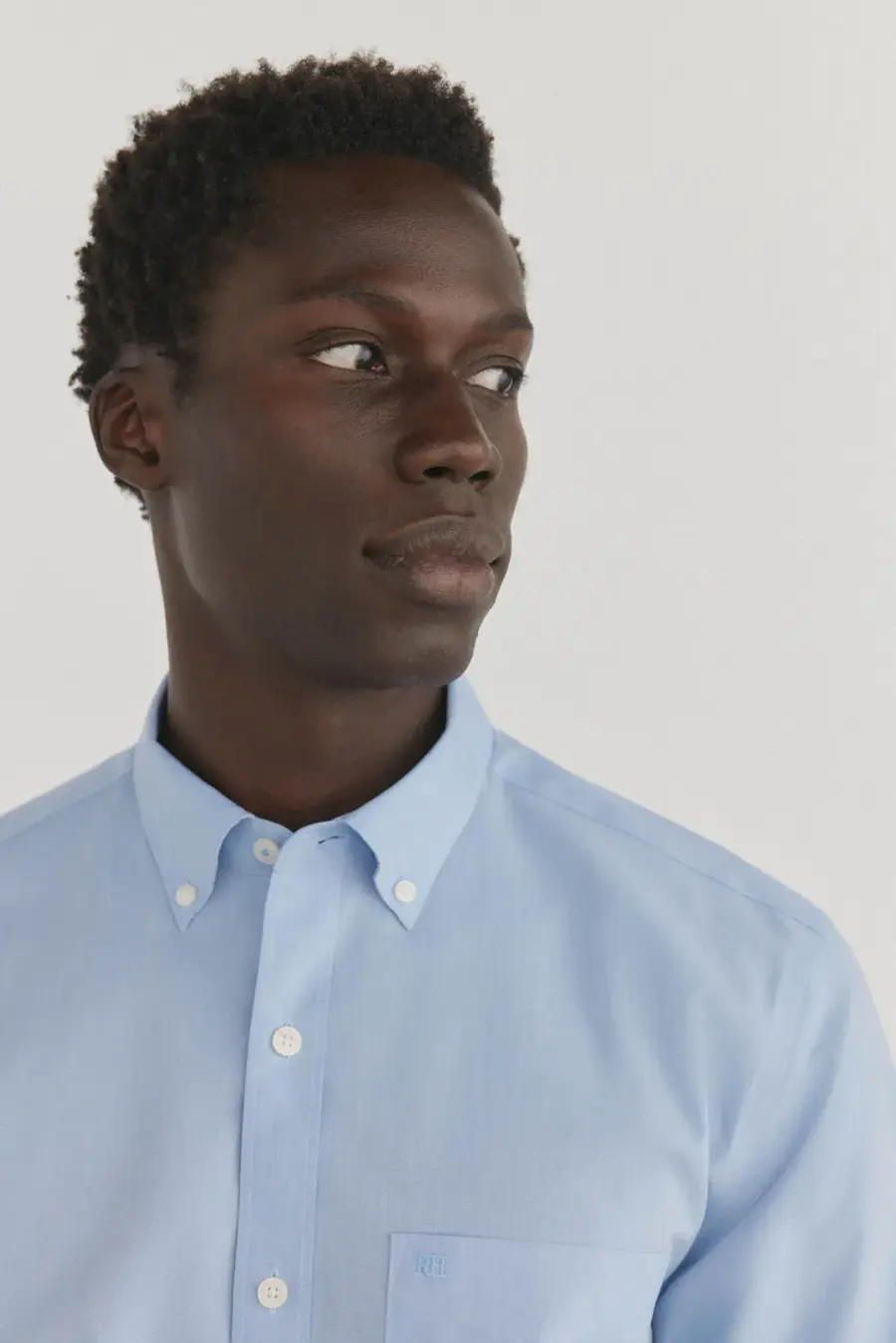 Plain non-iron + stain-resistant shirt