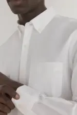 Plain non-iron + stain-resistant shirt