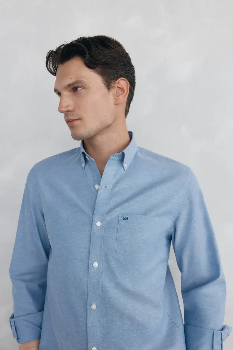 Plain non-iron oxford shirt