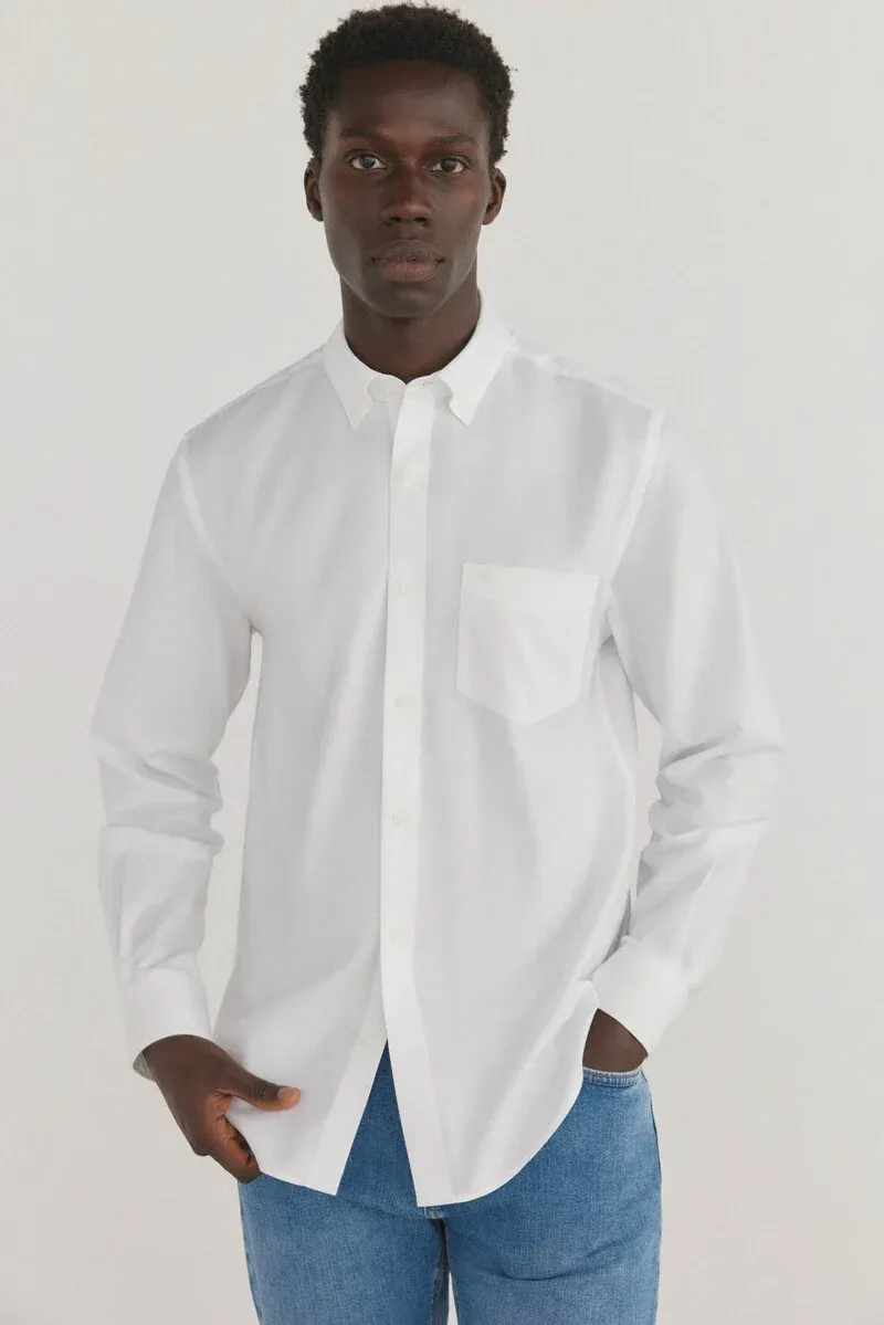 Plain non-iron oxford shirt