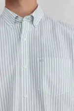 Non-iron oxford striped shirt