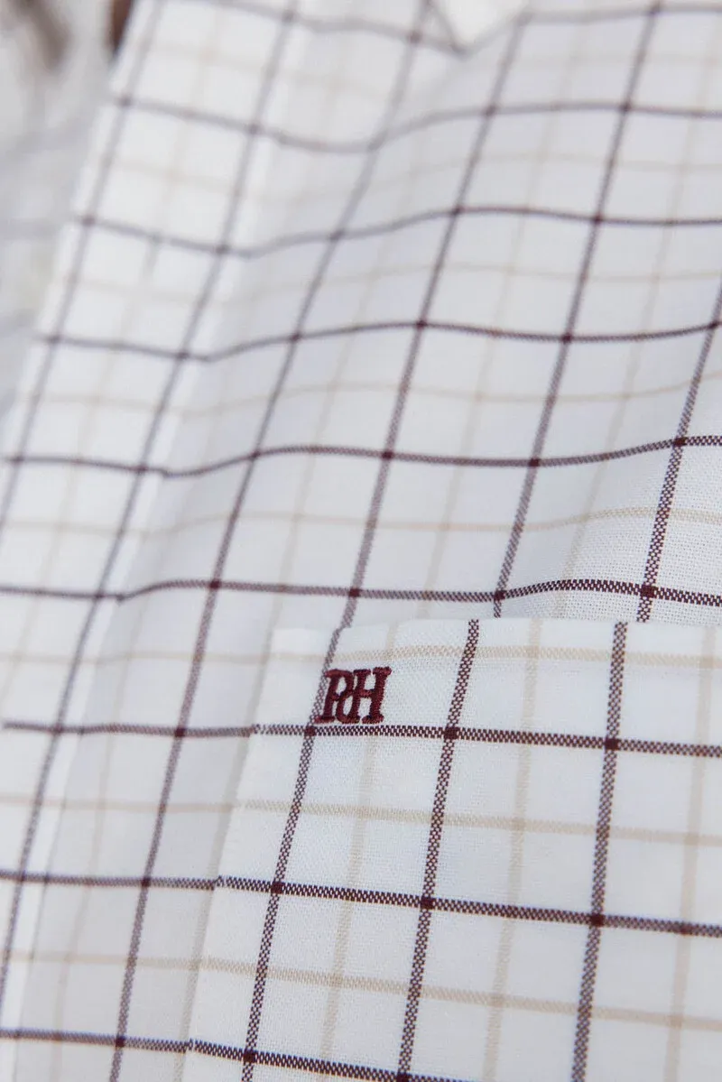 Non-iron Oxford checkered shirt