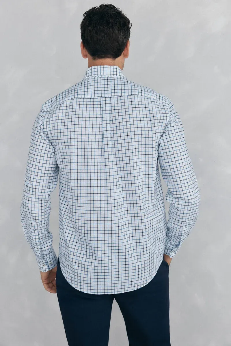 Non-iron Oxford checkered shirt