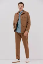 Camel wool pants