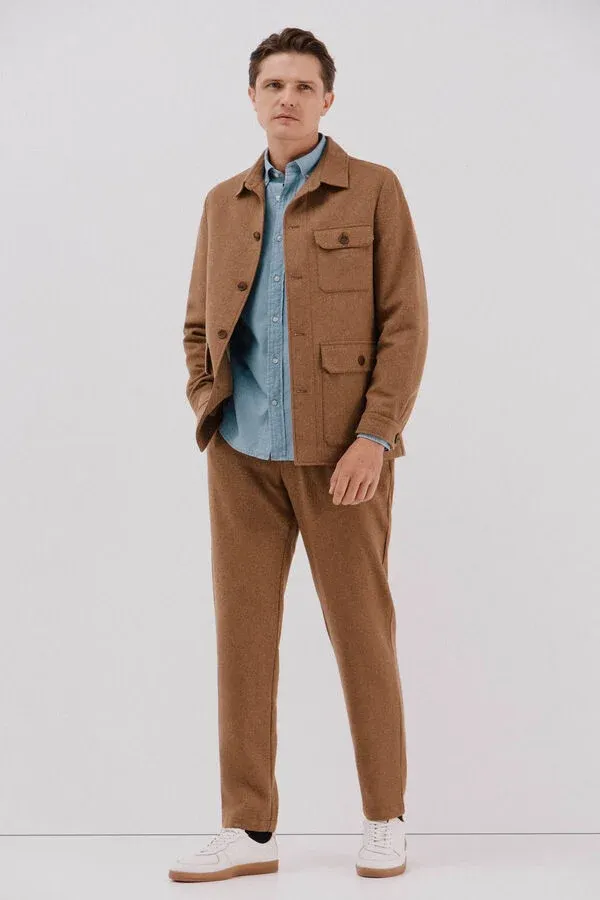Camel wool pants