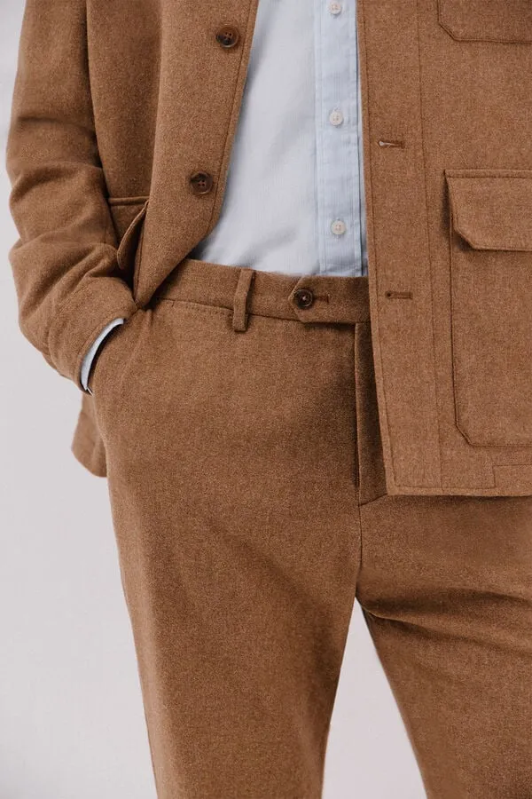 Camel wool pants