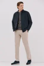 Fine cotton cable knit crew neck jersey