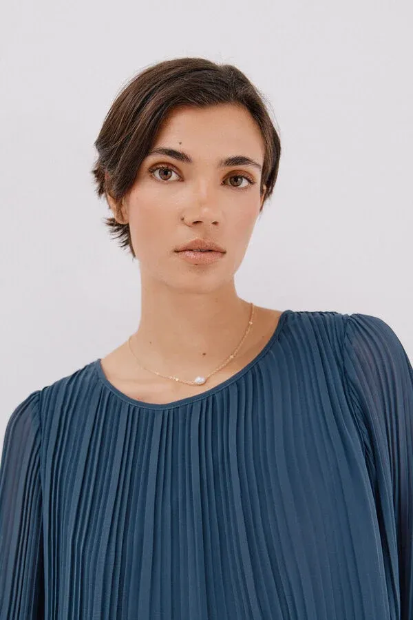 Pleated blouse