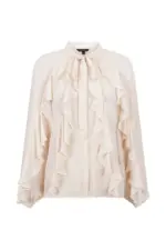 Front ruffle blouse