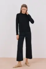 Ruffled neck sweater