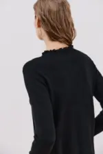 Ruffled neck sweater