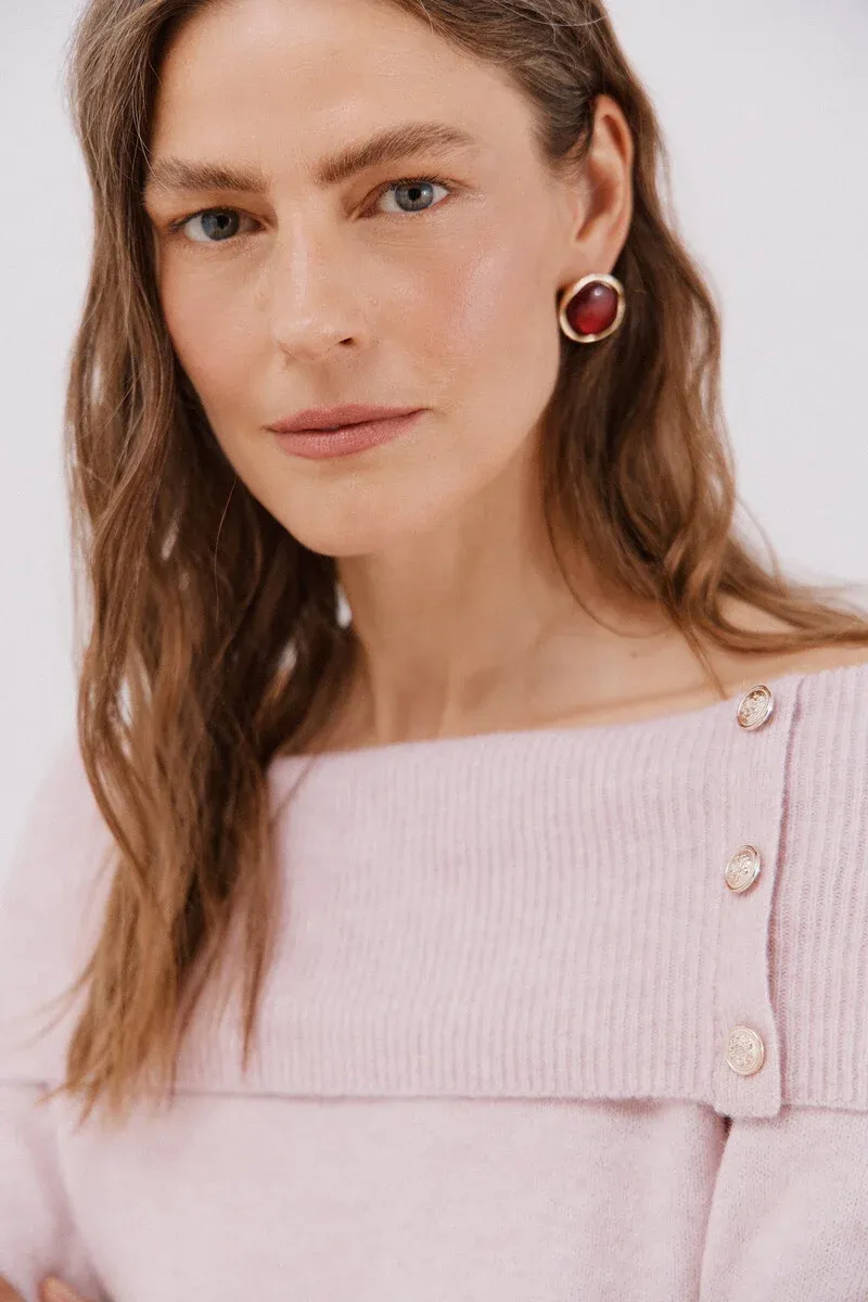 Multi-position neck sweater