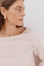 Multi-position neck sweater