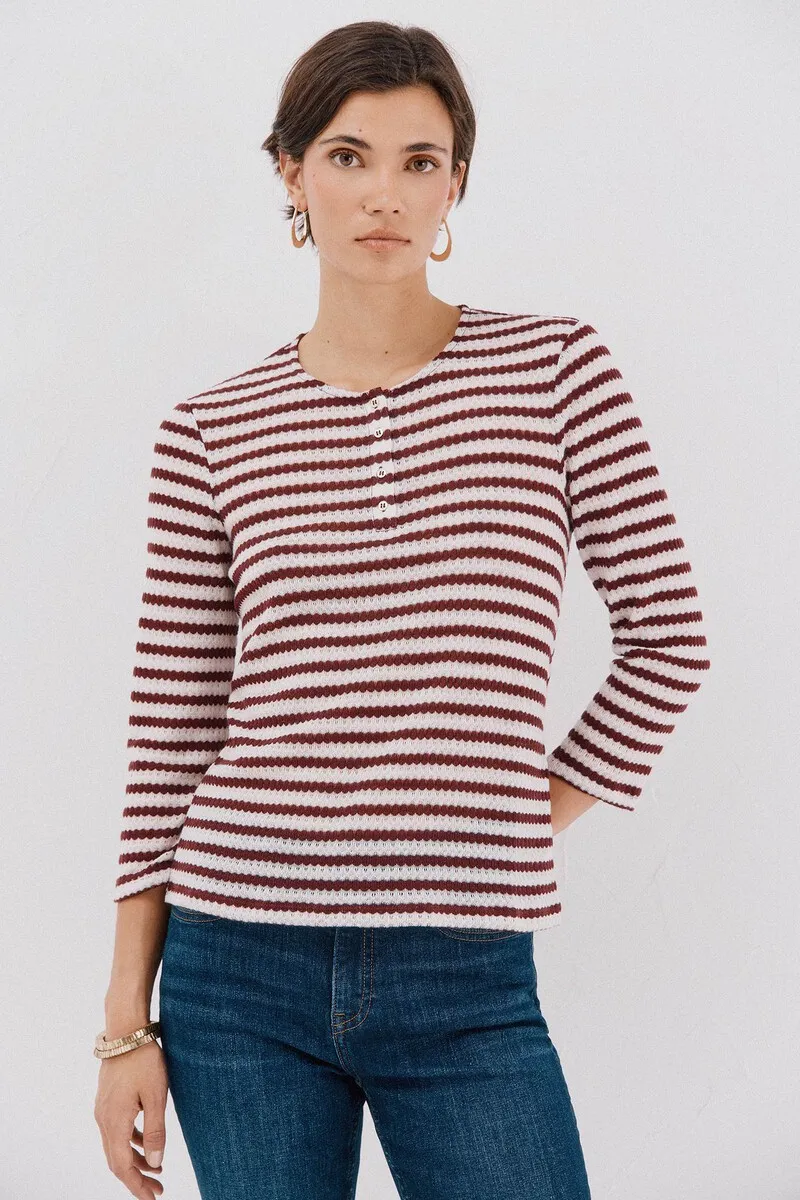 Striped structured top