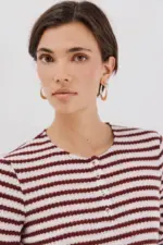 Striped structured top