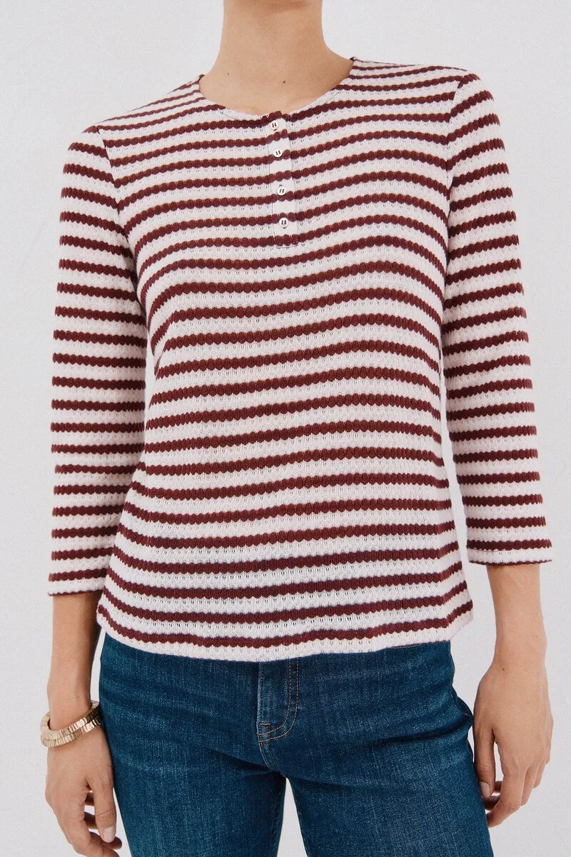 Striped structured top