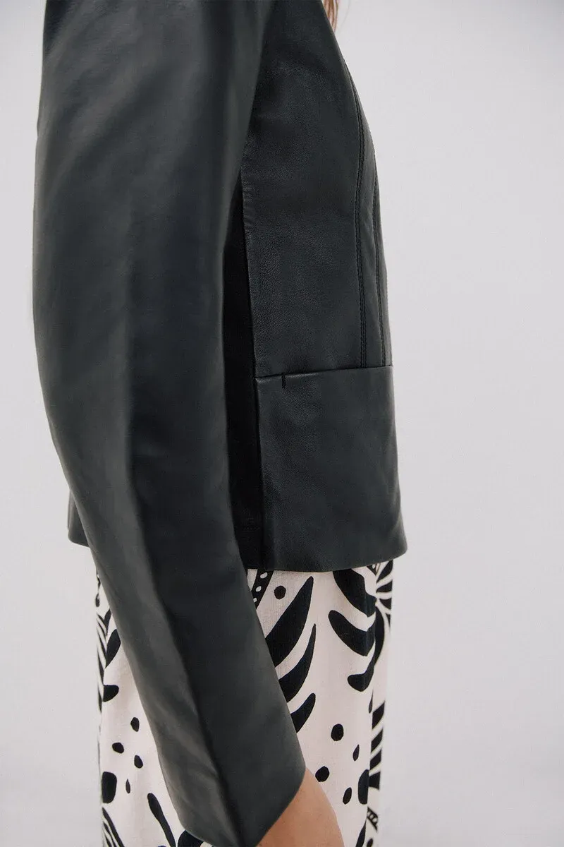 Biker leather jacket