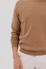 Crew neck cashmere crew neck jersey